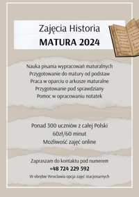 Korepetycje historia Matura 2024 oraz szkoła średnia