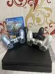 Ps4 slim 1tb 3 геймпада