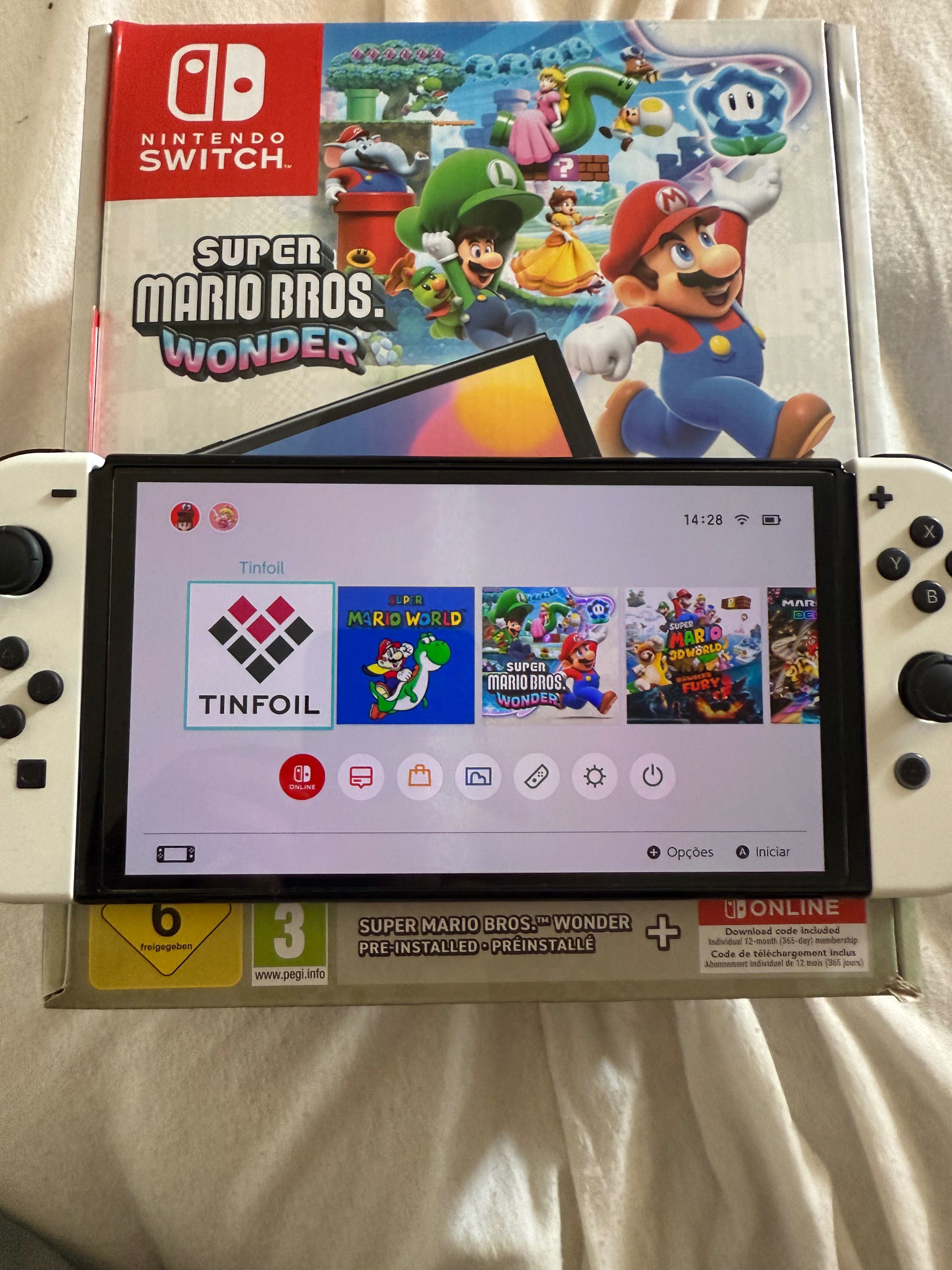 Nitendo Switch Oled desbloqueado como novo