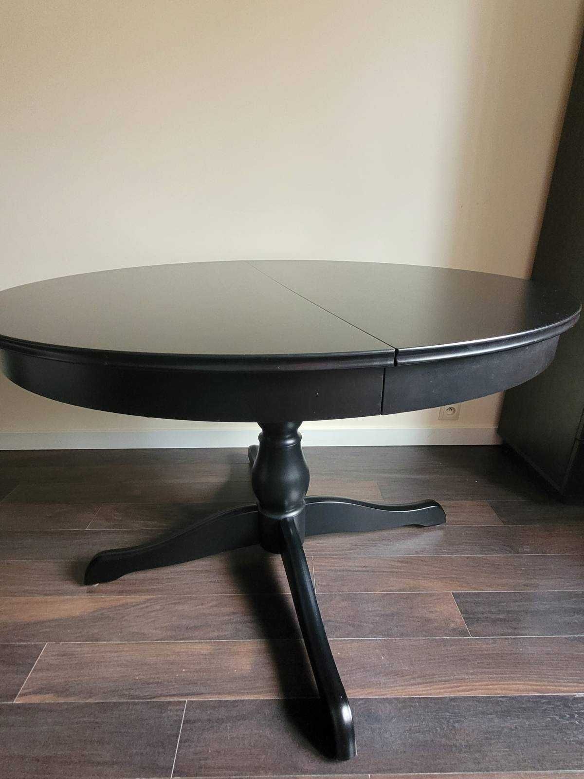 Stół INGATORP czarny Ikea 110/155cm