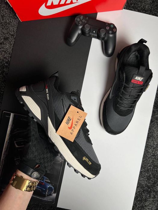 Чоловічі кросівки найк гортекс з хутром Nike Rivah Fur Grey Black