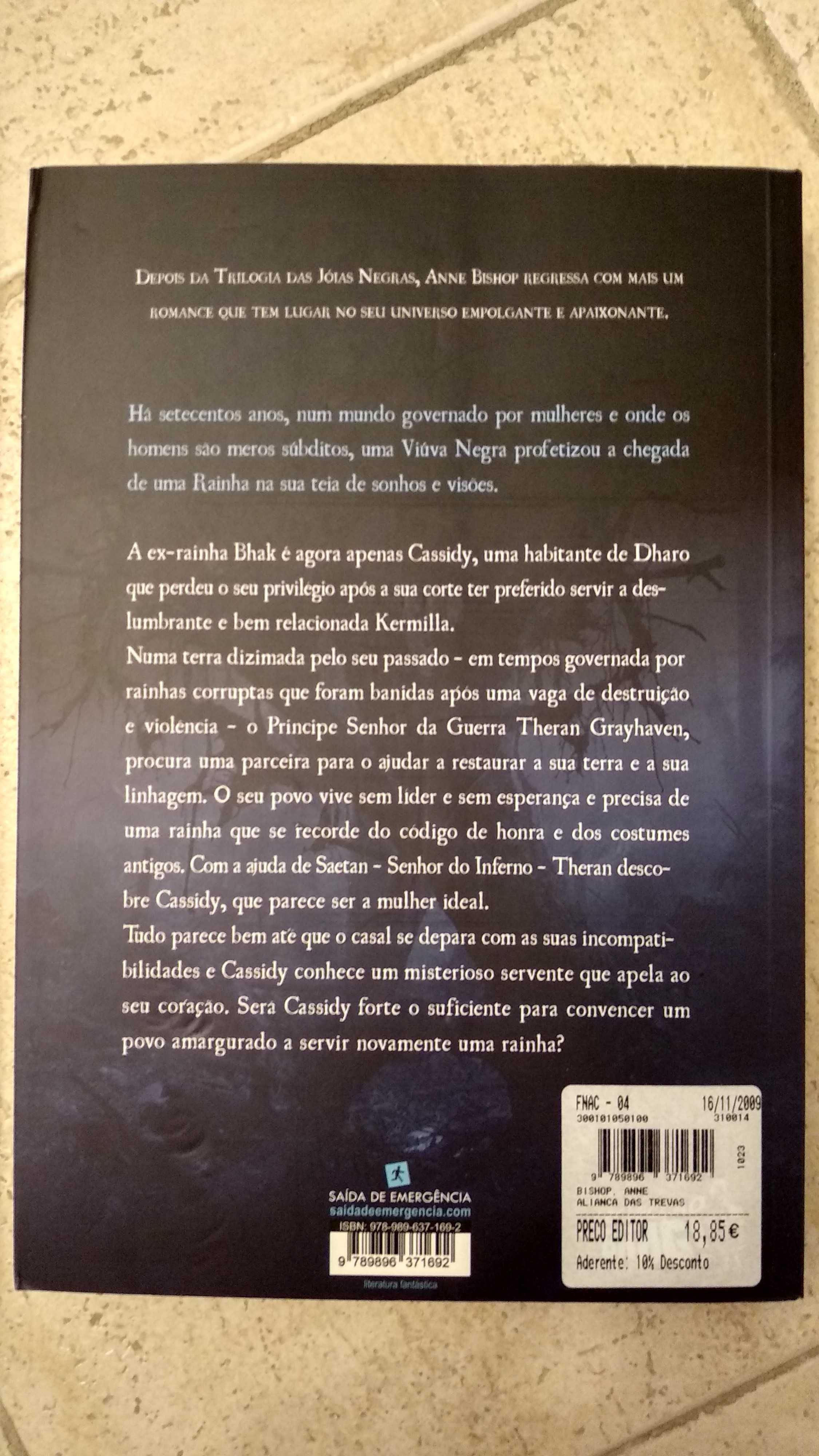 Livro "Aliança das Trevas" da Anne Bishop