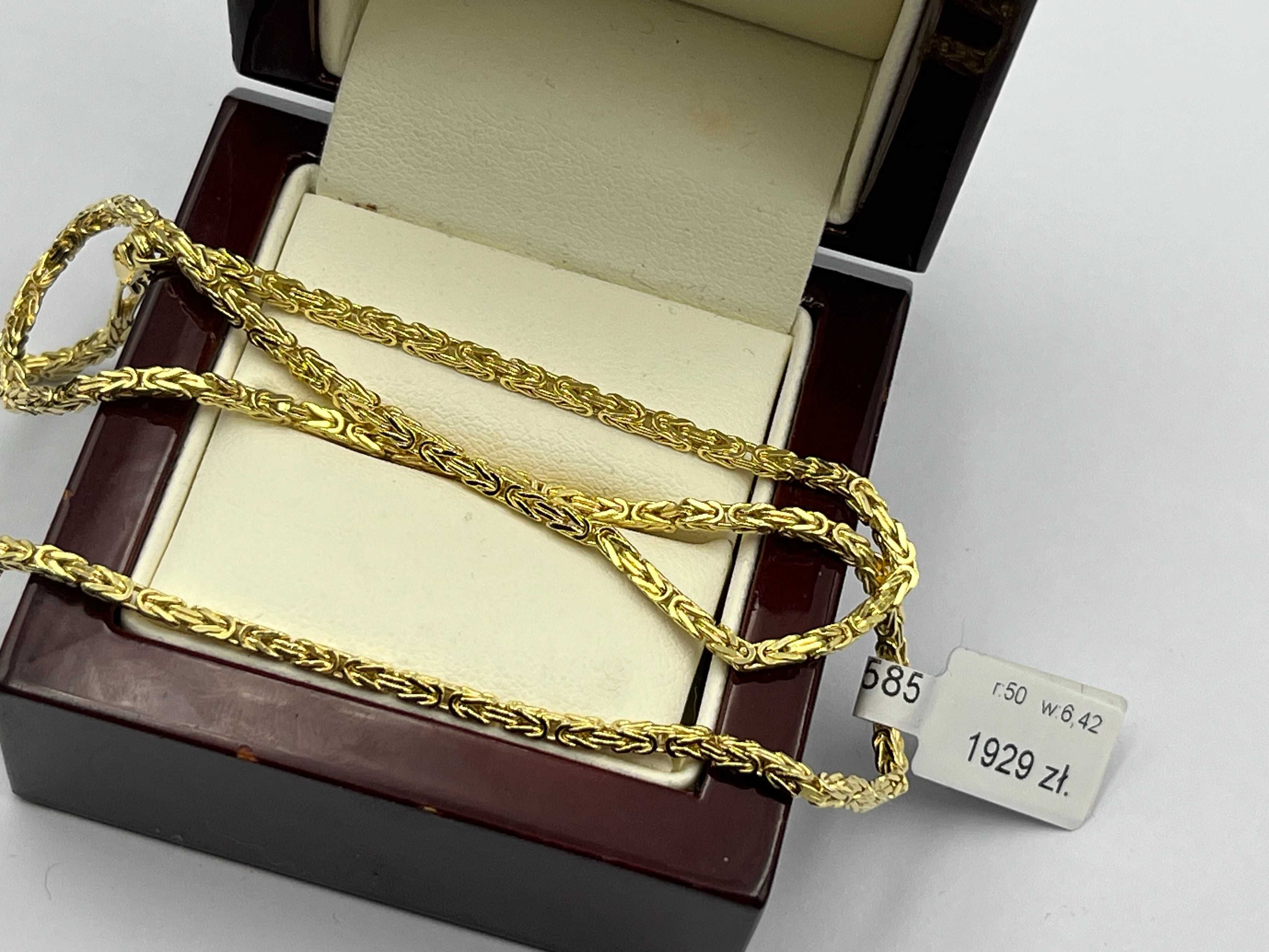 Złoty łańcuch królewski 6,42/585/50cm
