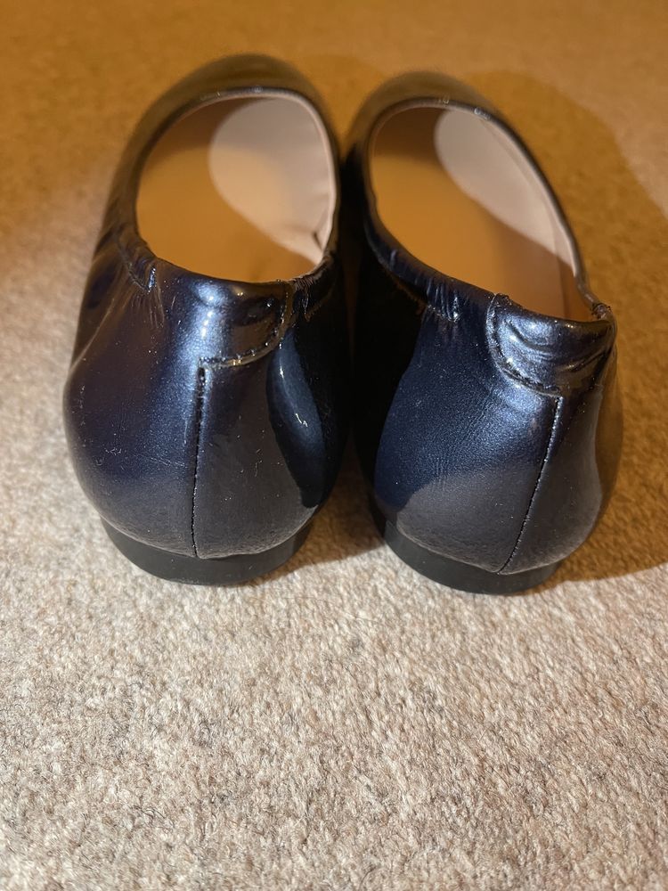 Туфли, лак, кожа, темно-синие, размер 39, испания