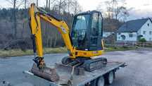 Wynajem minikoparki JCB 8018 Wypożyczenie minkoparka kraków bochnia