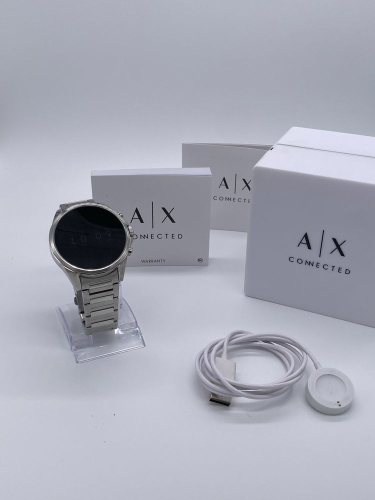 Zegarek Smartwatch męski Armani Exchange AXT2000 Srebrny Google Pay