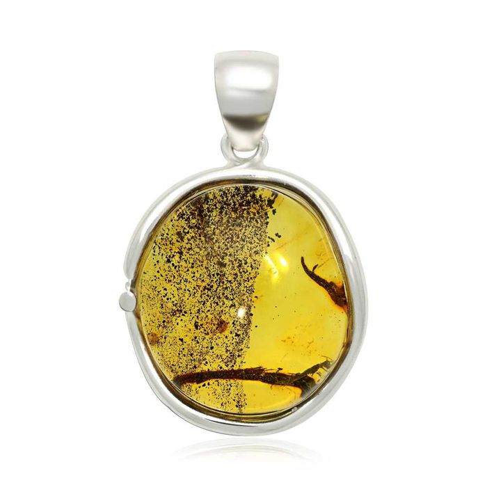 Srebrna zawieszka z bursztynem pr.925