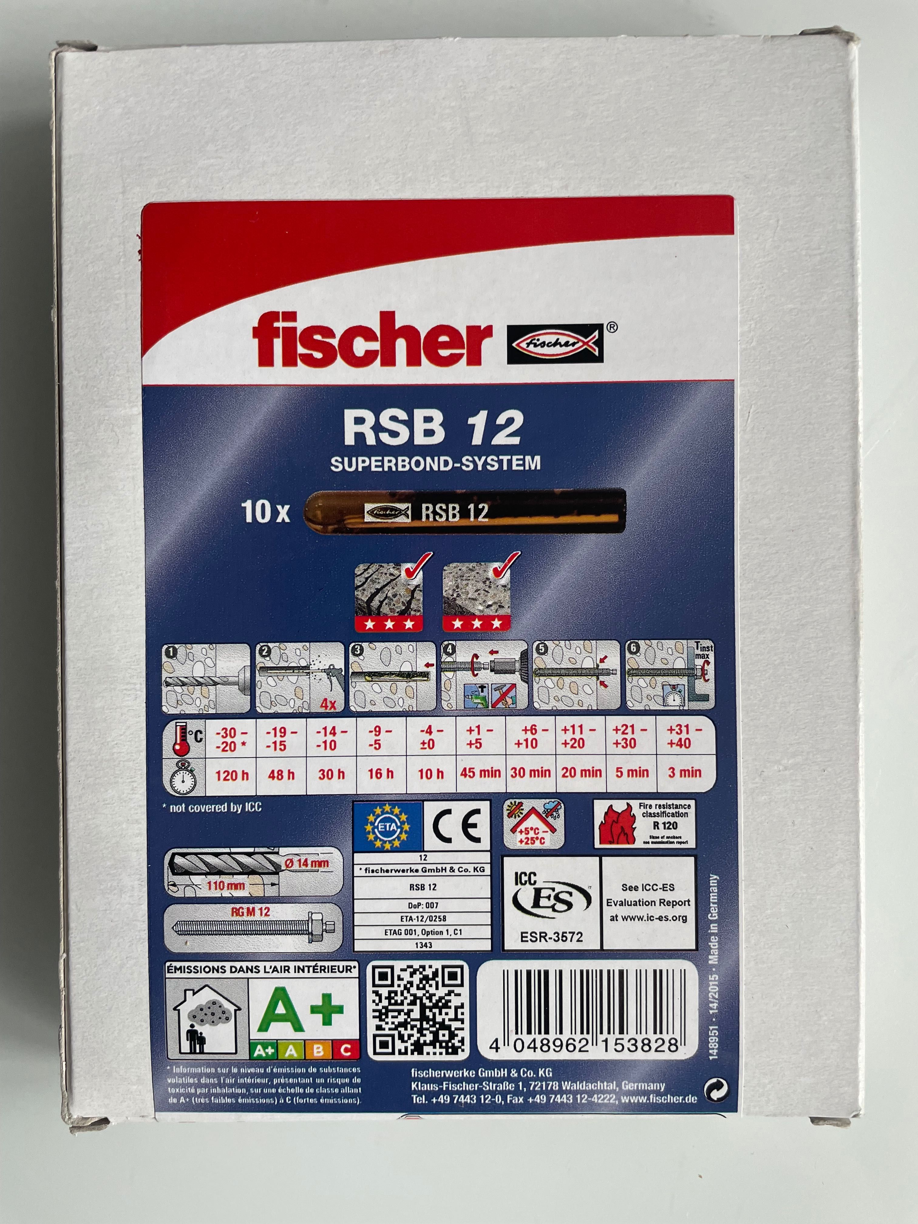 Kotwa chemiczna Fischer RSB 12 ( ampułka)