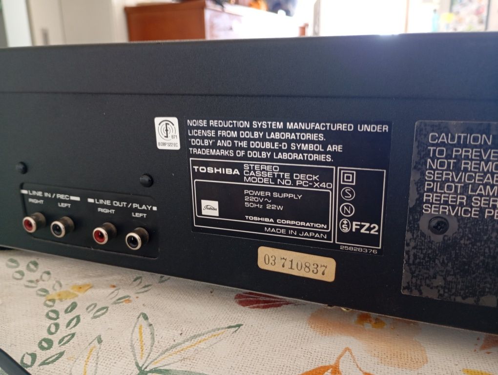 TOSHIBA PCX 40 Cassete Deck Alta Media