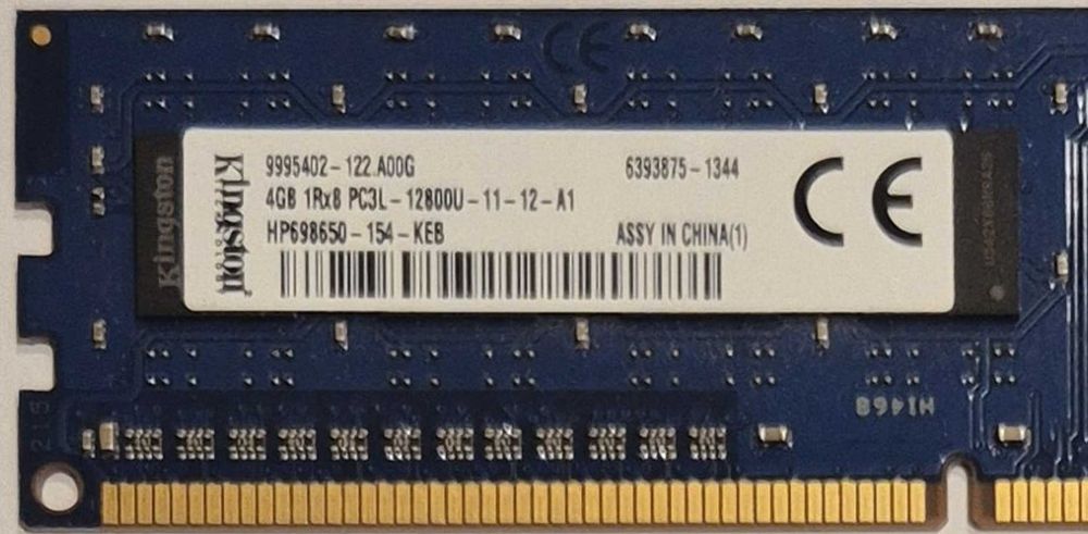 Kingstone 16GB DDR3 4x4 jednakowe kości, 1600MHz igła, markowe, Tychy