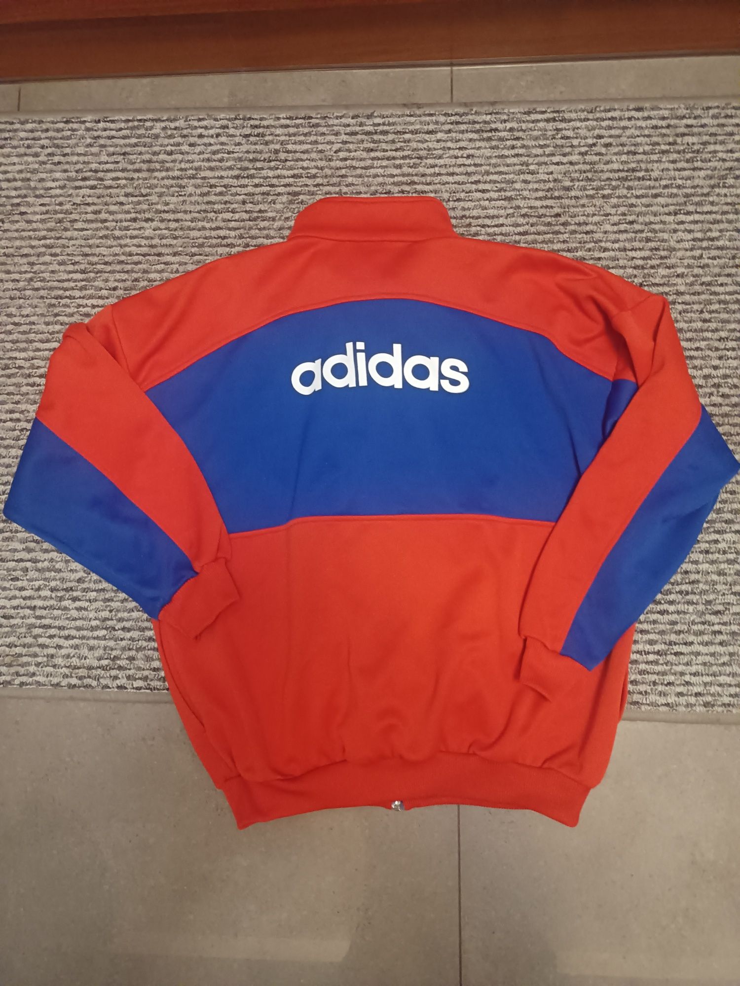 Czerwono-niebieska bluza Vintage adidas Bayern MUNICH 1995/1997