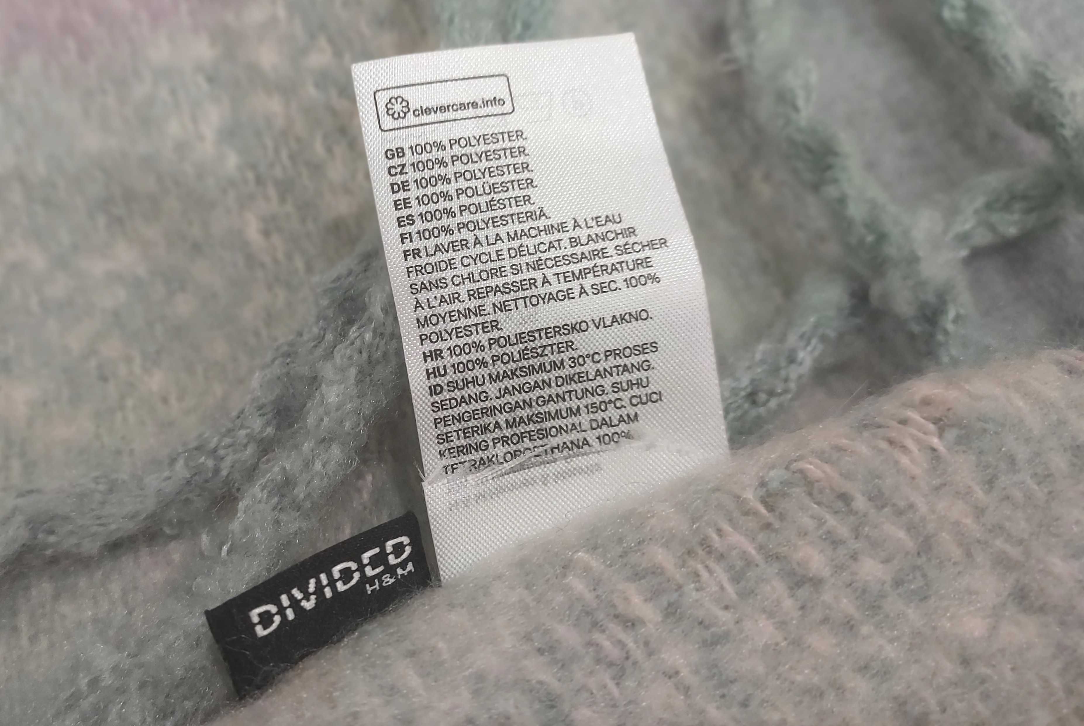 Szal w kratę z frędzlami - H&M, Divided