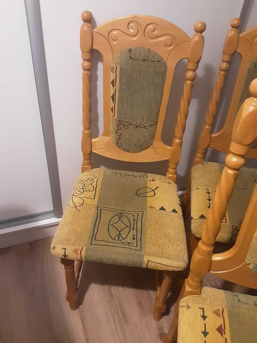 6 krzeseł drewnianych