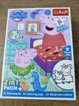 Puzzle Gigant Świnka Peppa Peppa Pig 2w1 Trefl kolorowanka
