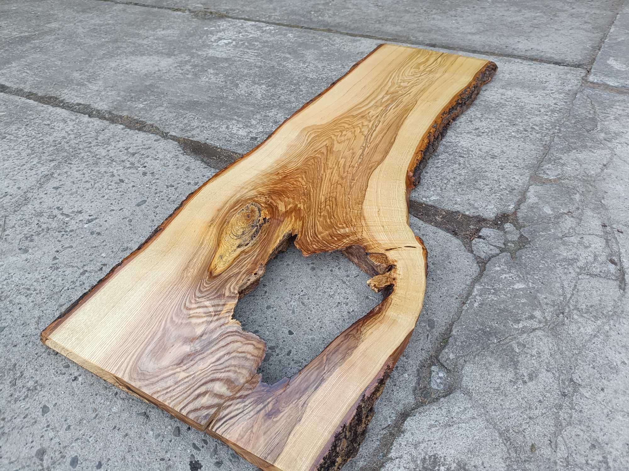Monolit jesion blat dekoracja Live Edge