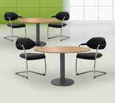 Mesa Redonda para Sala de Reunião 1100x750mm Melamina (Nova)