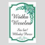 naklejki na wódkę weselną, etykiety na wódkę weselną, młoda para