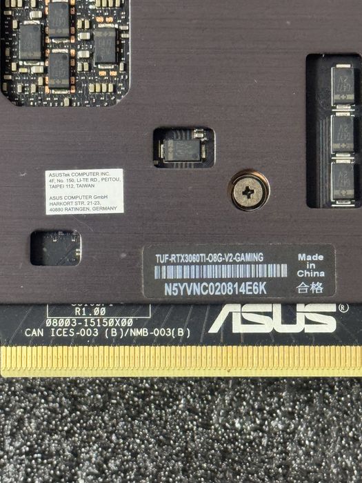 відеокарта ASUS TUF Gaming GeForce RTX 3060 Ti V2 OC 8GB