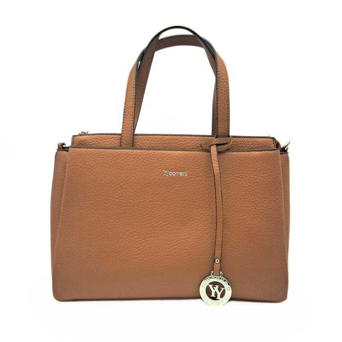 Brązowa torebka damska kuferek YYcoveri