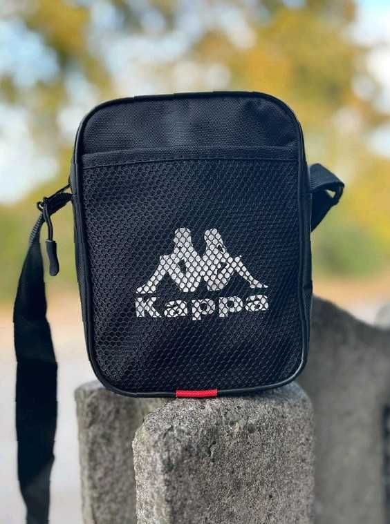 Чоловіча сумка Kappa чорна через плече для міста і документів