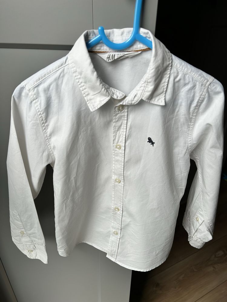 Biała koszula, h&m, rozmiar 116