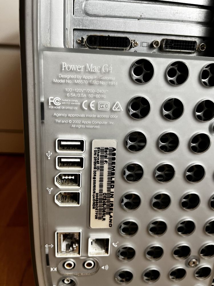 Powermac G4 MDD 2x1ghz 1,25gb ddr1 macos10.5.7 MEGA RZADKI (macos9)