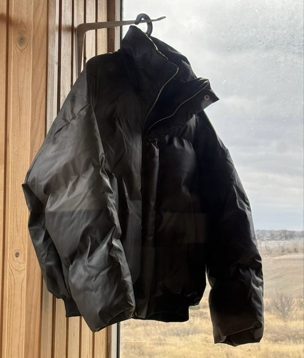 Тепла чорна зимова куртка (чоловіча, жіноча, коротка)