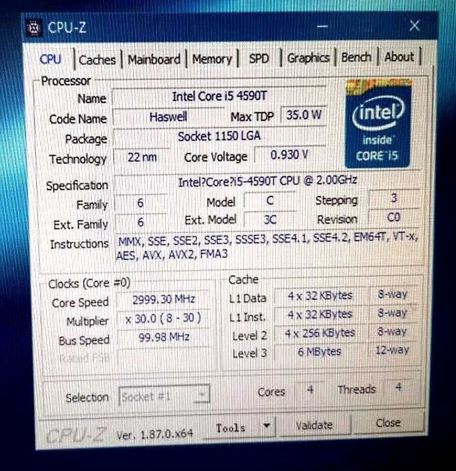 Intel Core i5-4590T, s1150, 35 Вт.