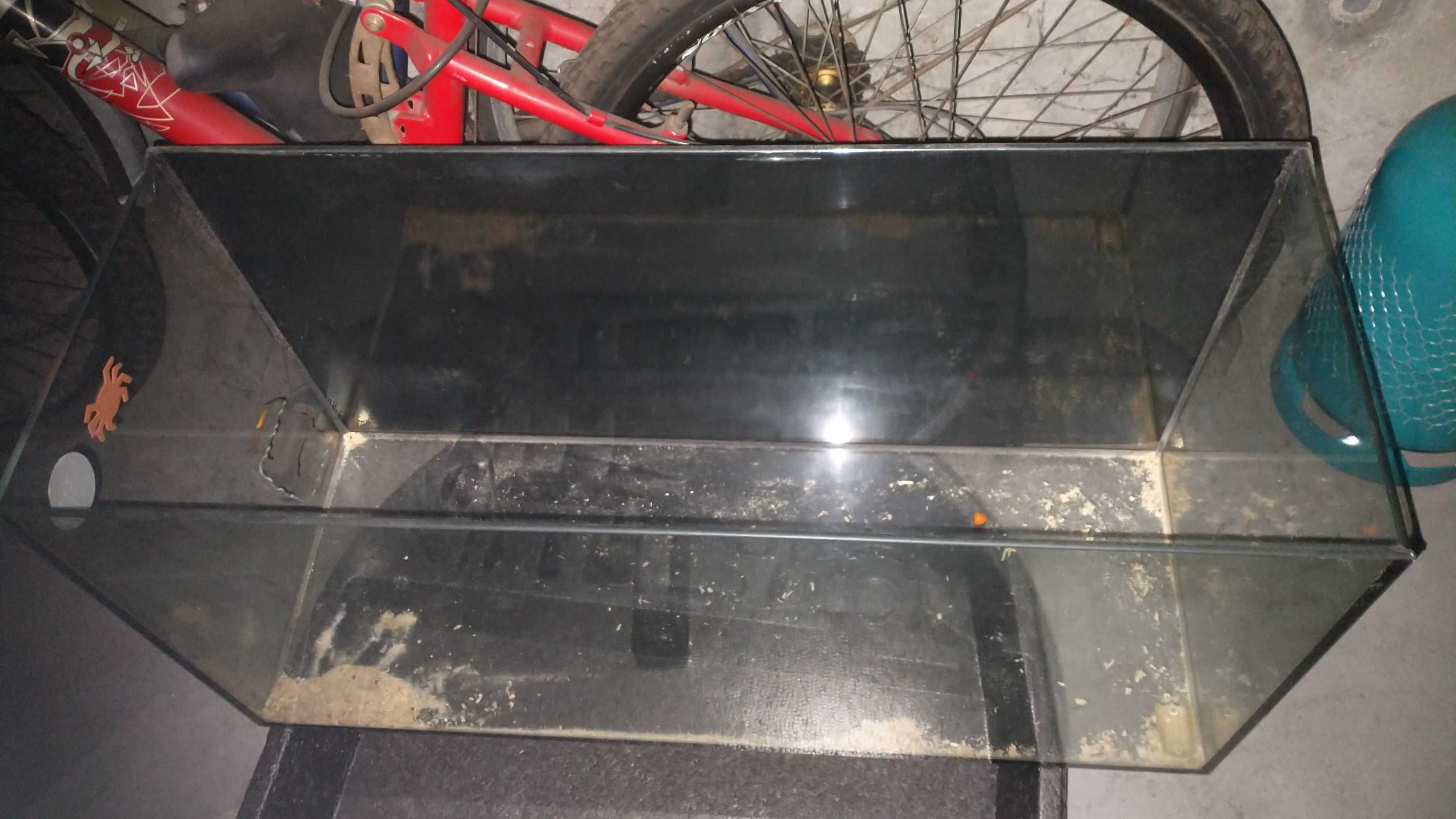 Terrarium szklane z wyposażeniem dla chomika