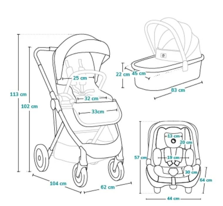 Wózek dla dzieci lionelo Amber