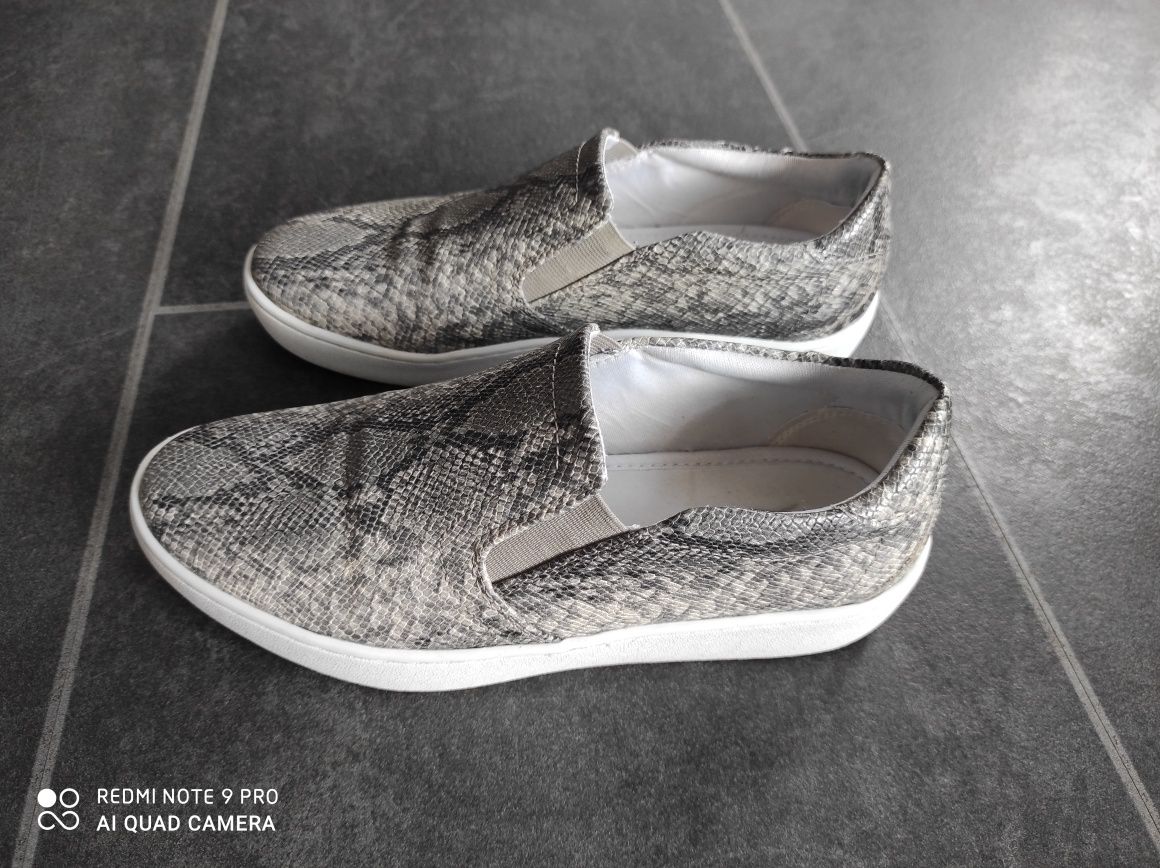 Espadryle damskie wężowy wzór