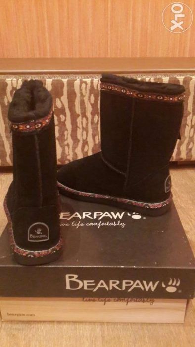 Угги Bearpaw, черый и коричневый цвет