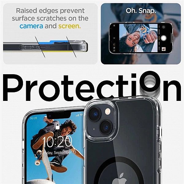 Etui Spigen Ultra Hybrid Mag z MagSafe na iPhone 14 Plus - przezroczys