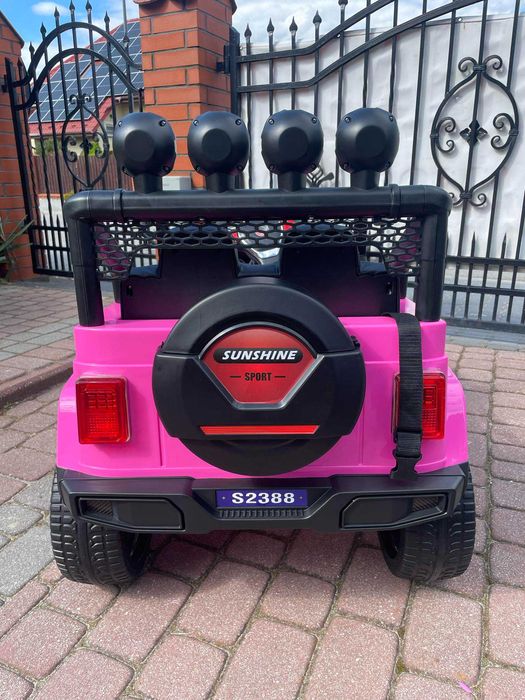 NOWE Auto na akumulator DUŻY JEEP 4×4 Samochód PILOT + LED + EVA 180W