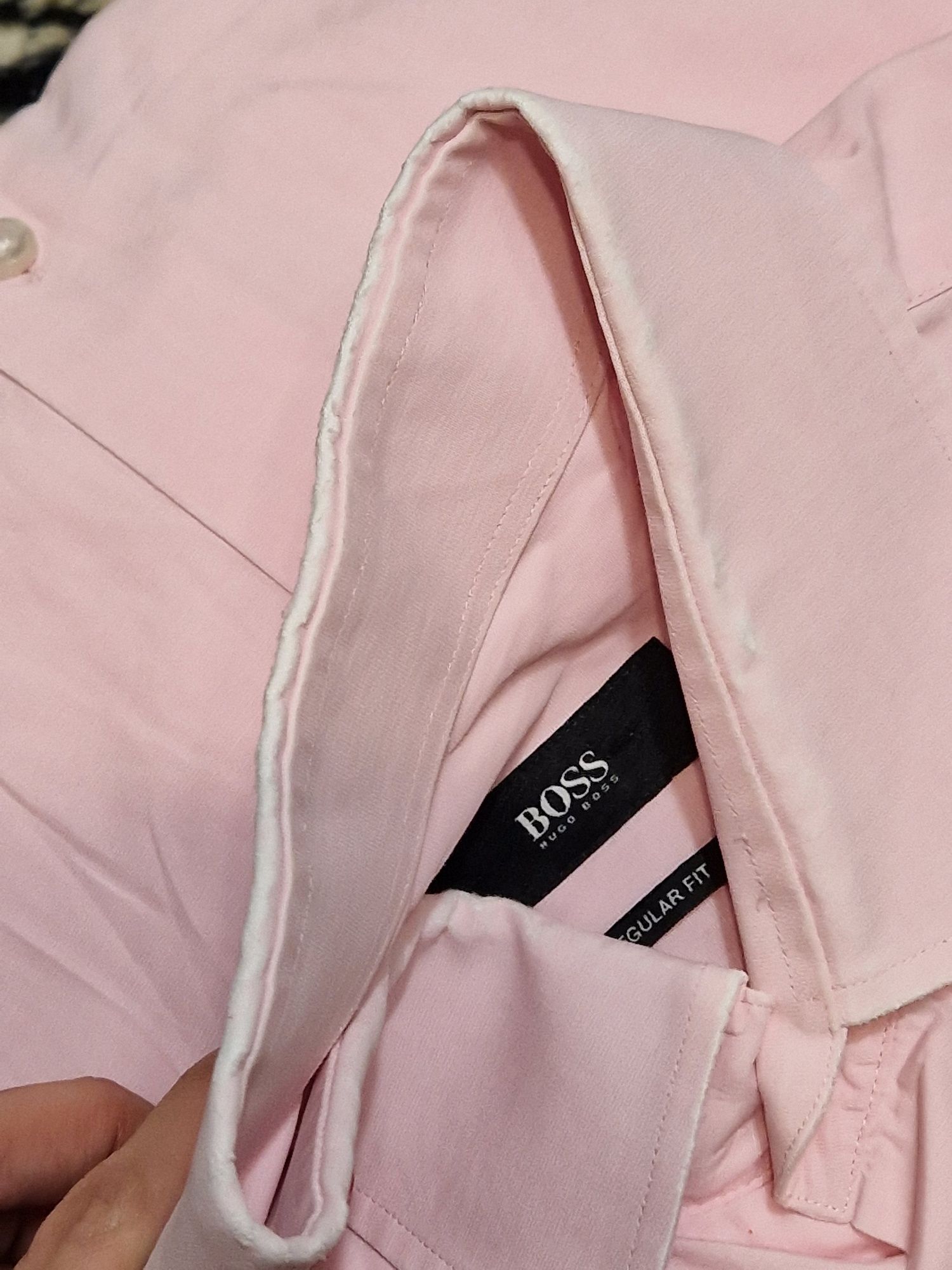 Różowa koszula męska Hugo Boss