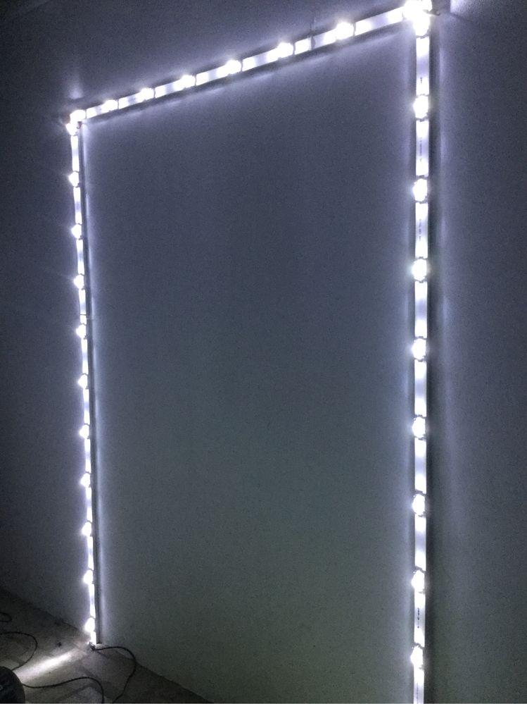 Decoracão  led usada num casamento