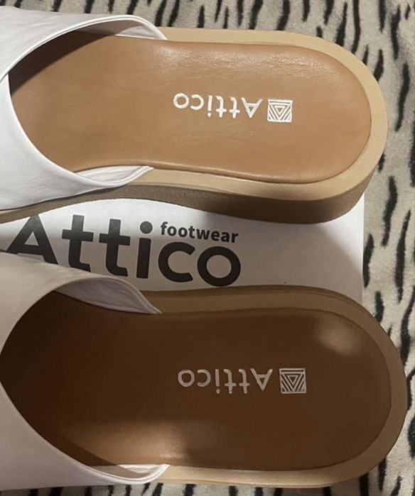 Стильные кожаные шлепанцы Attico р.42