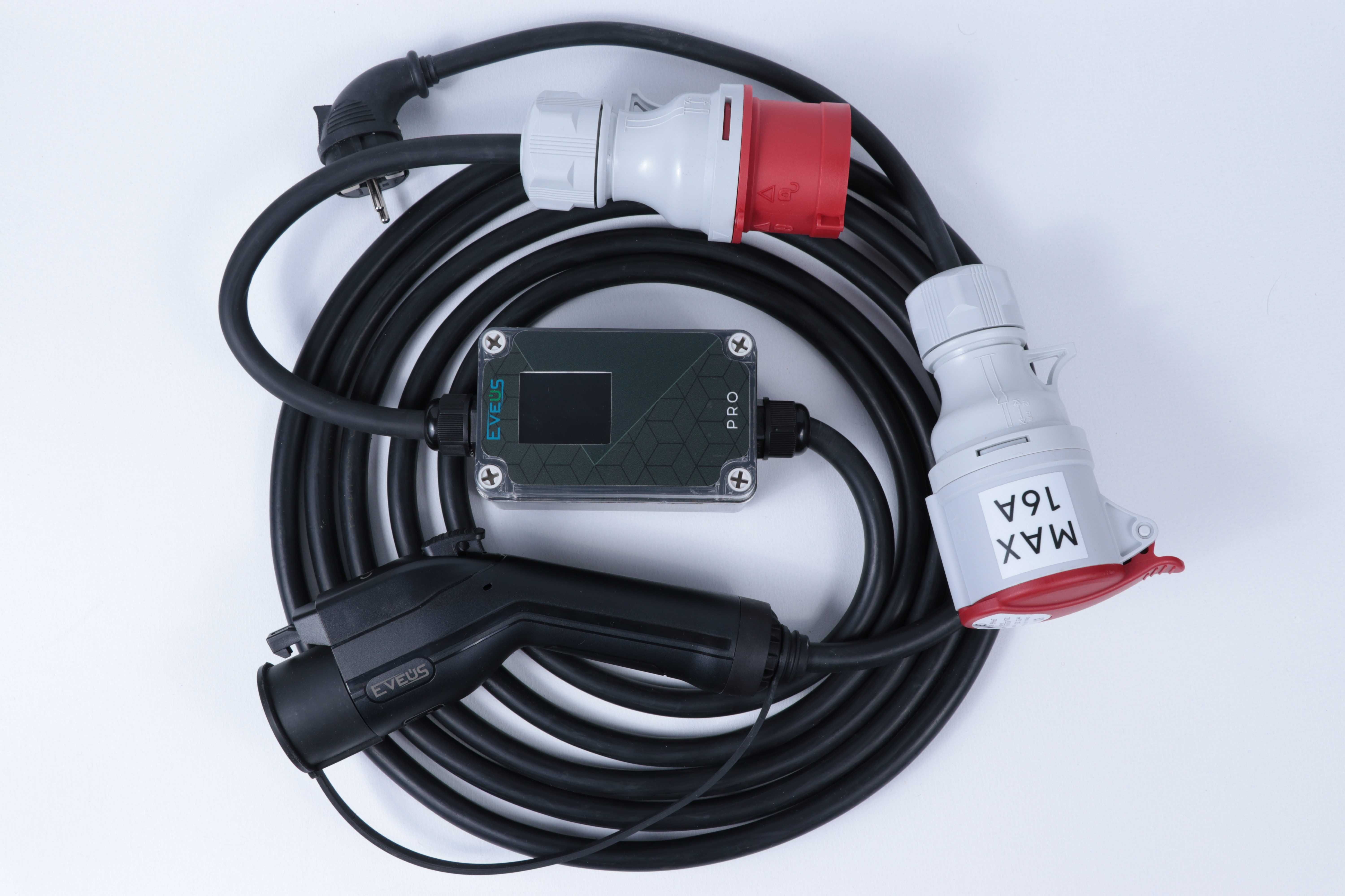 Акция Зарядка электромобиля Eveus 7.2кВт, 32А J1772/ Тип2/ GBT LCD WiF