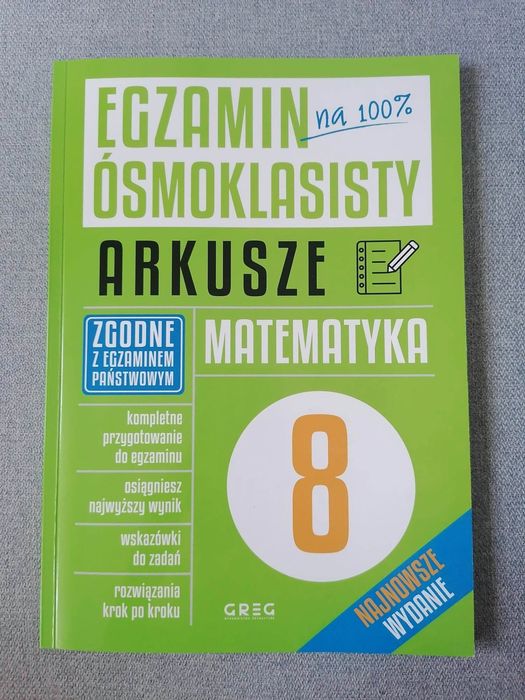 ZESTAW  repetytorium i arkusze egzamin ósmoklasisty matematyka