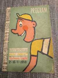 Program XII Wyścigu Pokoju - 1959 r.