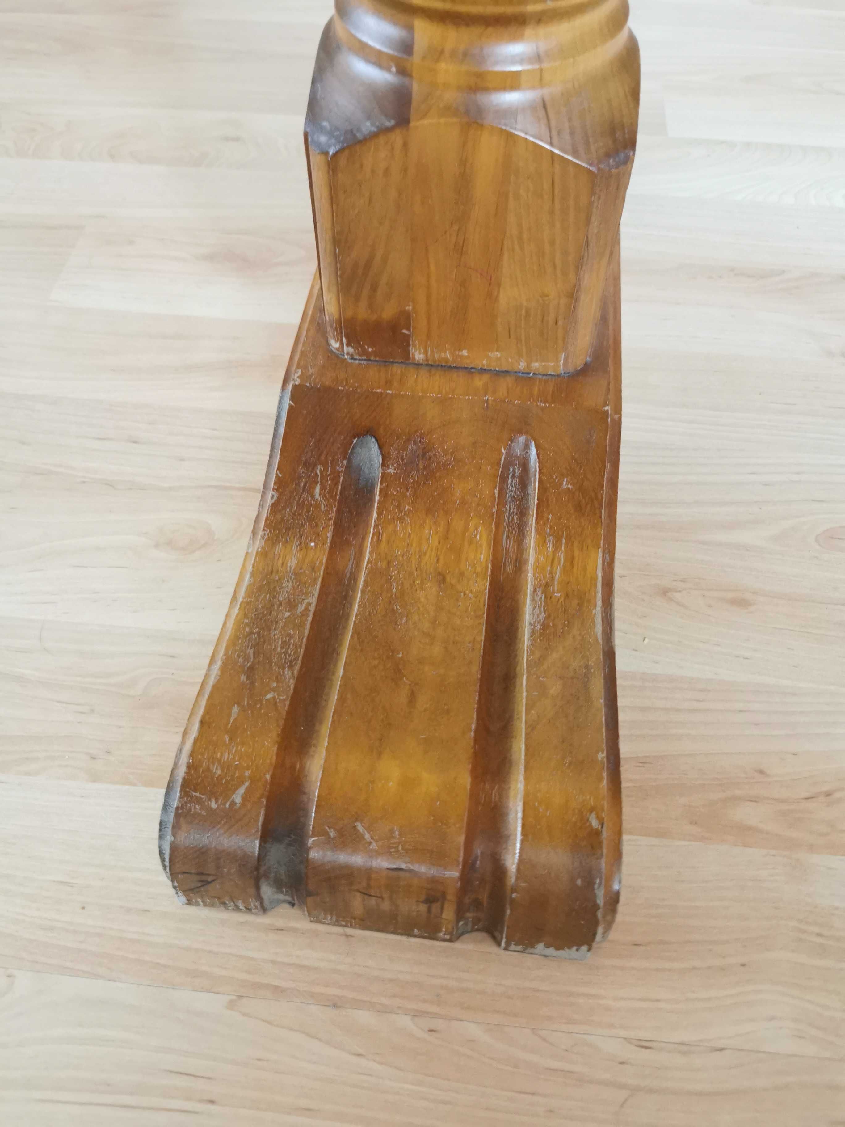 Stół jadalniany MDF + drewniane nogi i krzesła