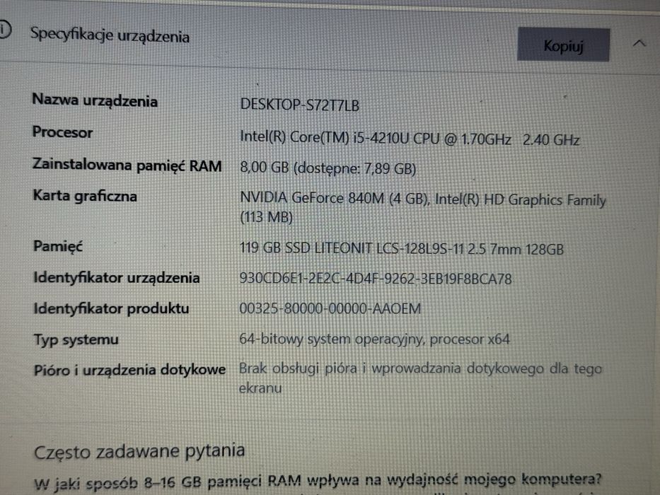 Laptop Lenovo Z50, Win10, i5, ram 8GB, Nvidia GeForce 4GB
