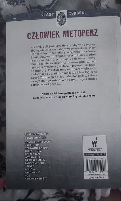 Jo Nesbo "Człowiek nietoperz" kryminał skandynawski