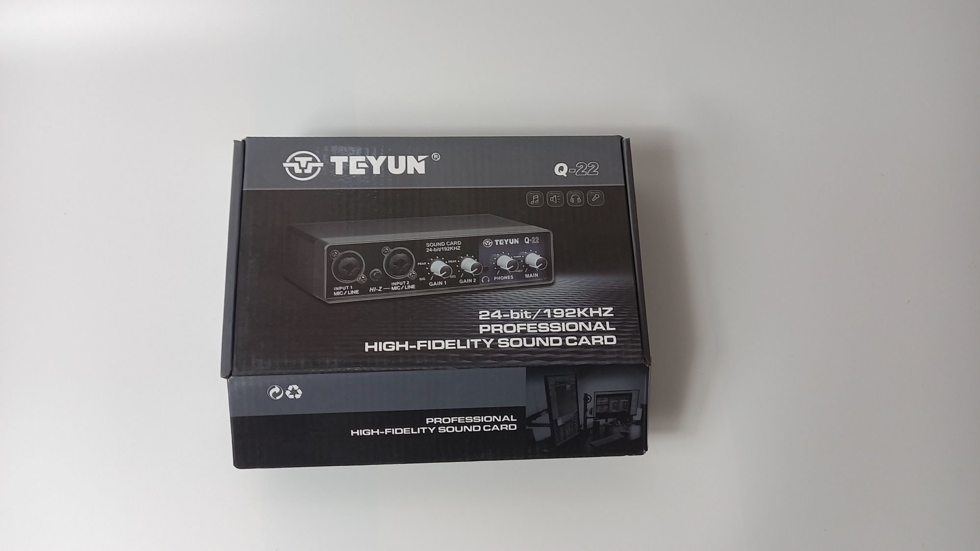 Звуковая карта TEYUN Q22 usb, аудио интерфейс микшер