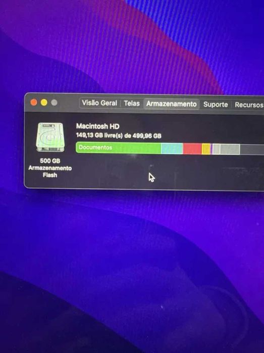 Macbook Pro 15"  18Gb 500Gb memória