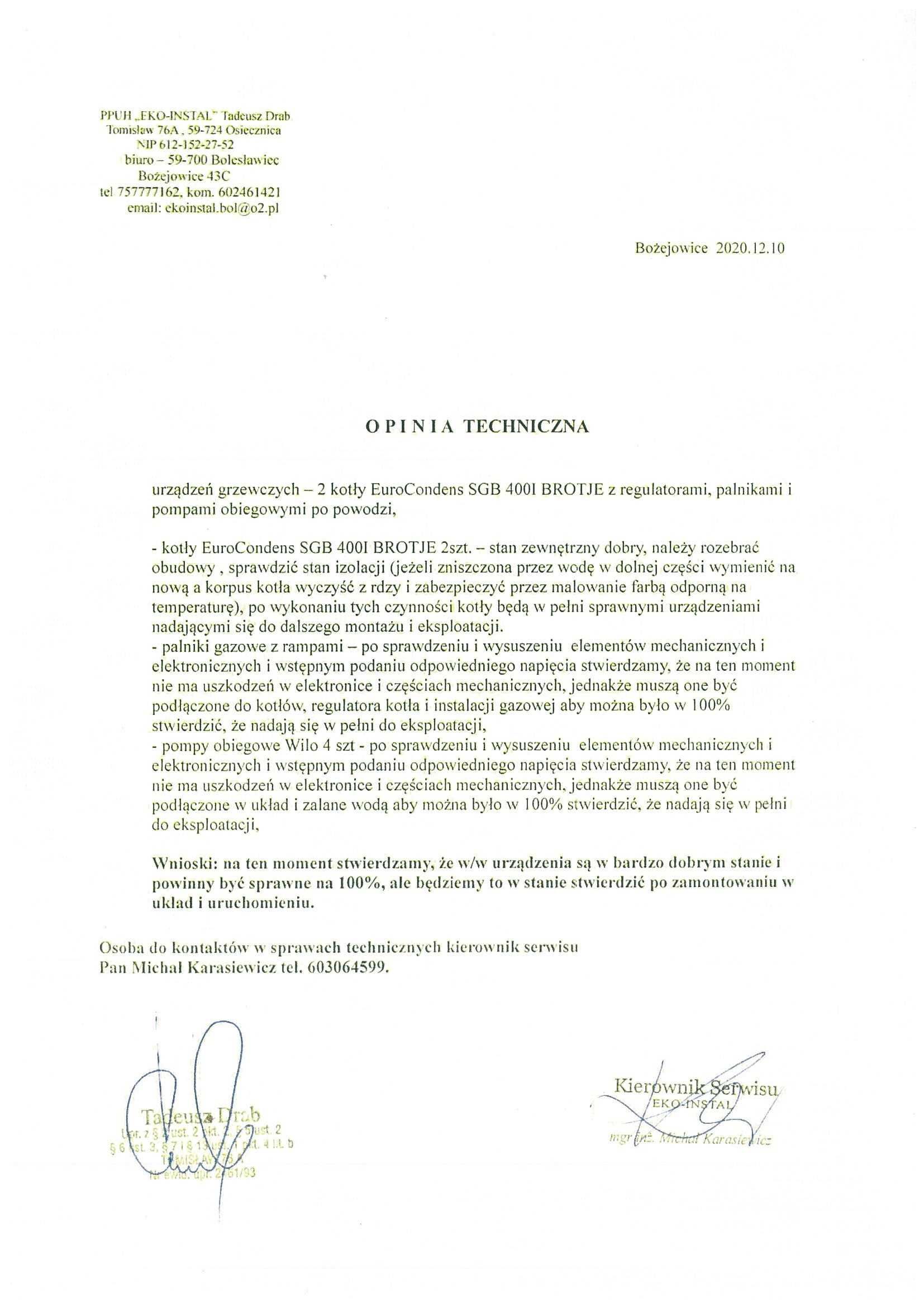 Kocioł gazowy kondensacyjny, EuroCondens SGB 400I BROTJE