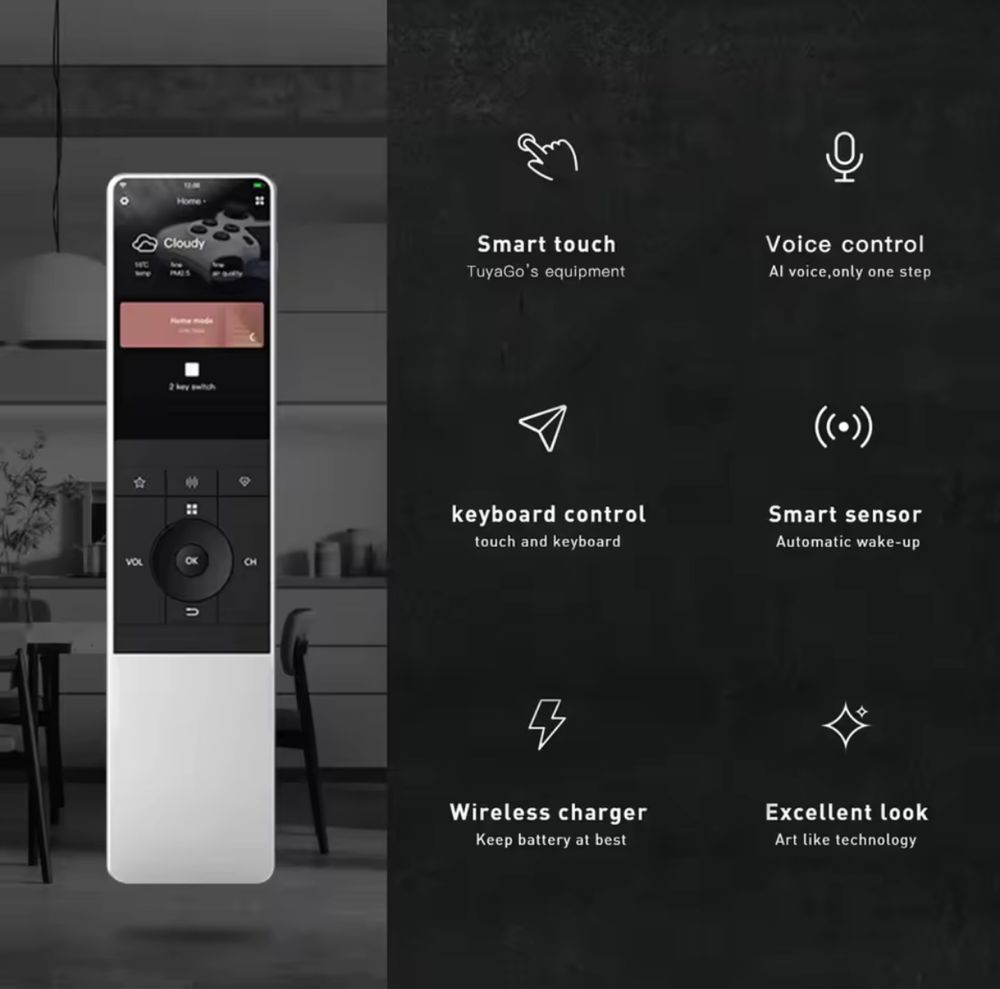 IInteligentny pilot smart Tuya z ekranem dotykowym