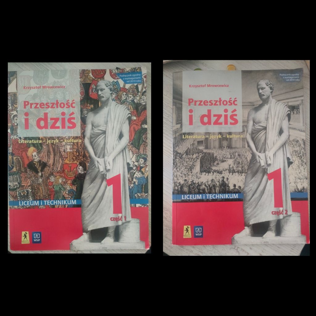 Pakiet: "Przeszłość i dziś" podręcznik do j.polskiego, część 1 i 2