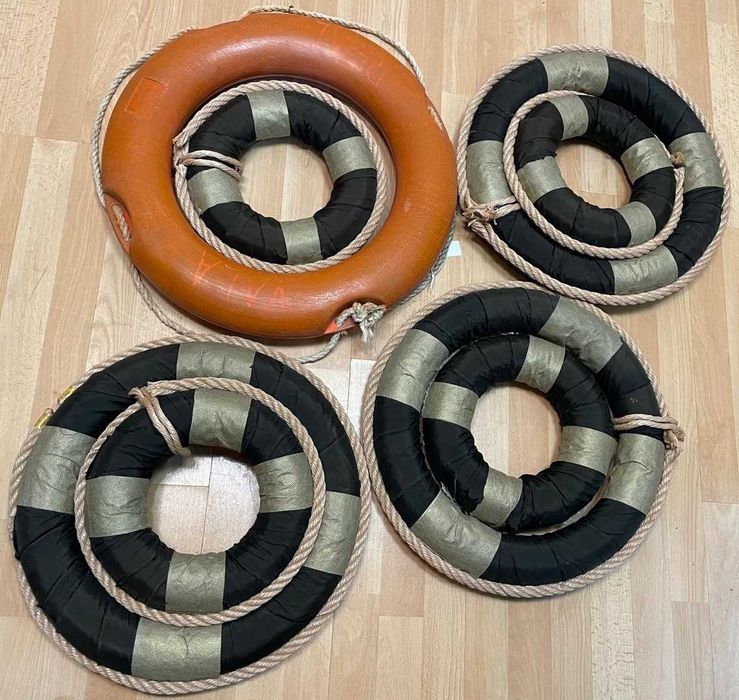 Bóias Salva Vidas, antigas, para decoração 55 cm diametro