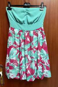 Vestido Curto Abalonado Rosa e Verde Menta (34)